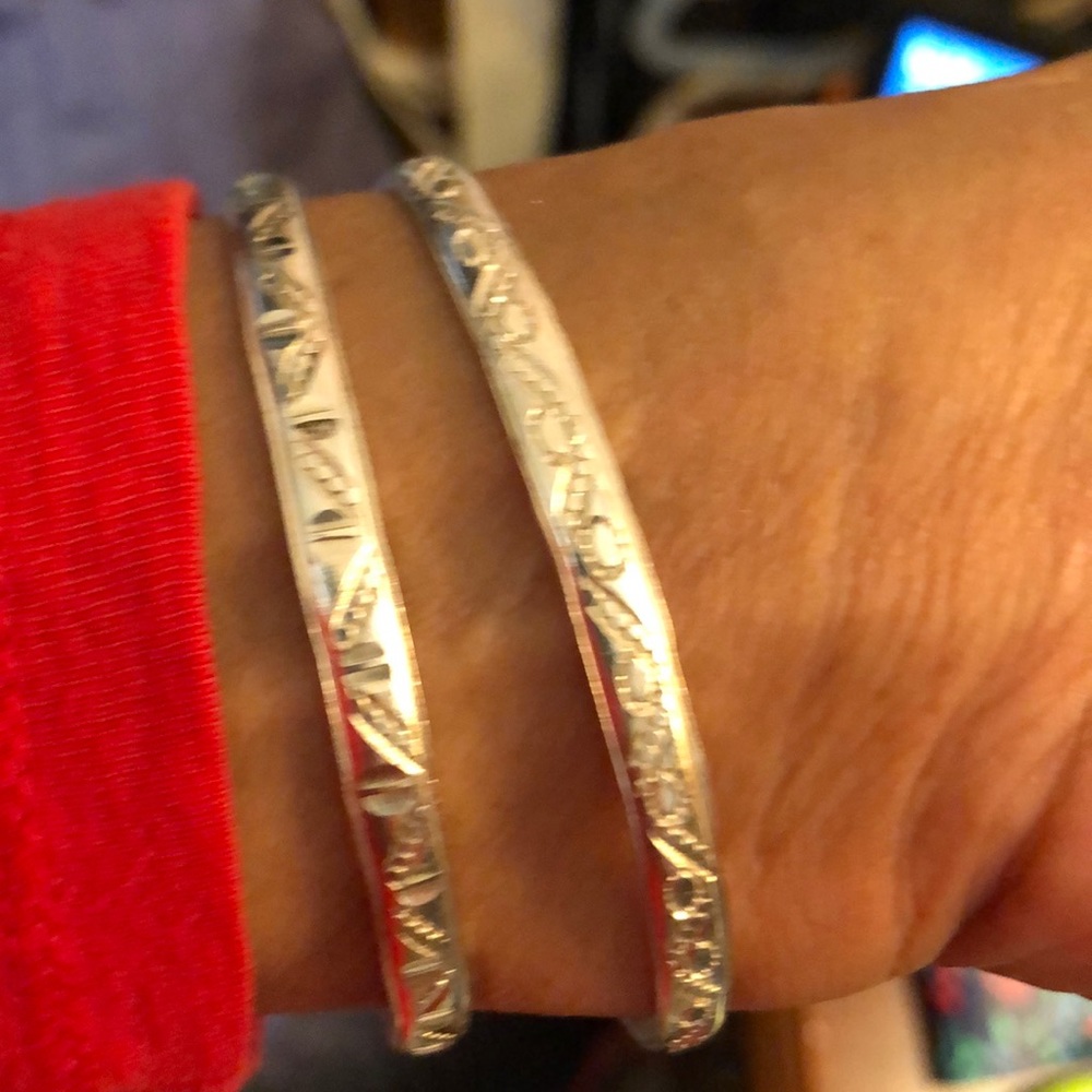SOLD‼️Two sterling silver bangles.SOLD ‼️ - Picture 2 of 4